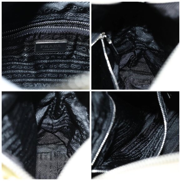 PRADA Hand Bag Nylon Cream Auth - Picture 15 of 16